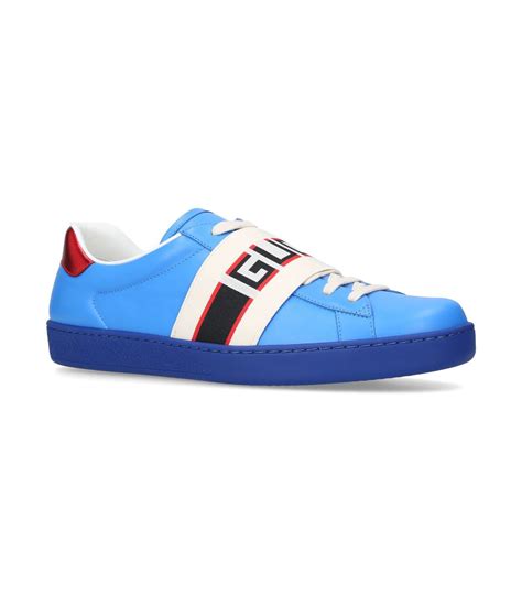 gucci blue stripe trainers|Gucci ace shoes customer service.